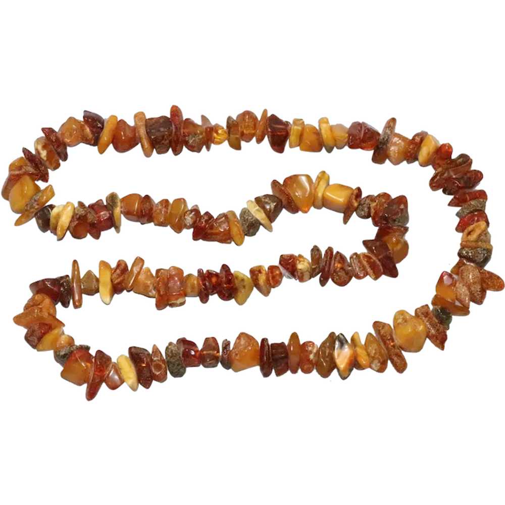 Vintage Amber Stone Necklace - image 1