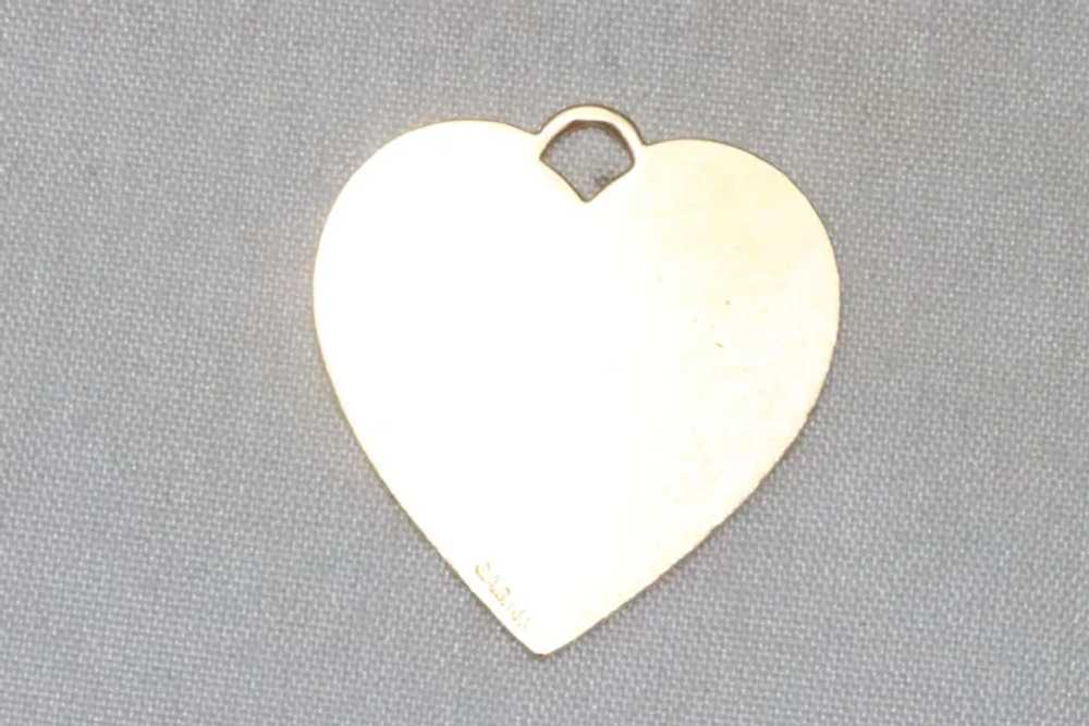 Vintage 14K Yellow Gold Happy Birthday Heart Pend… - image 2