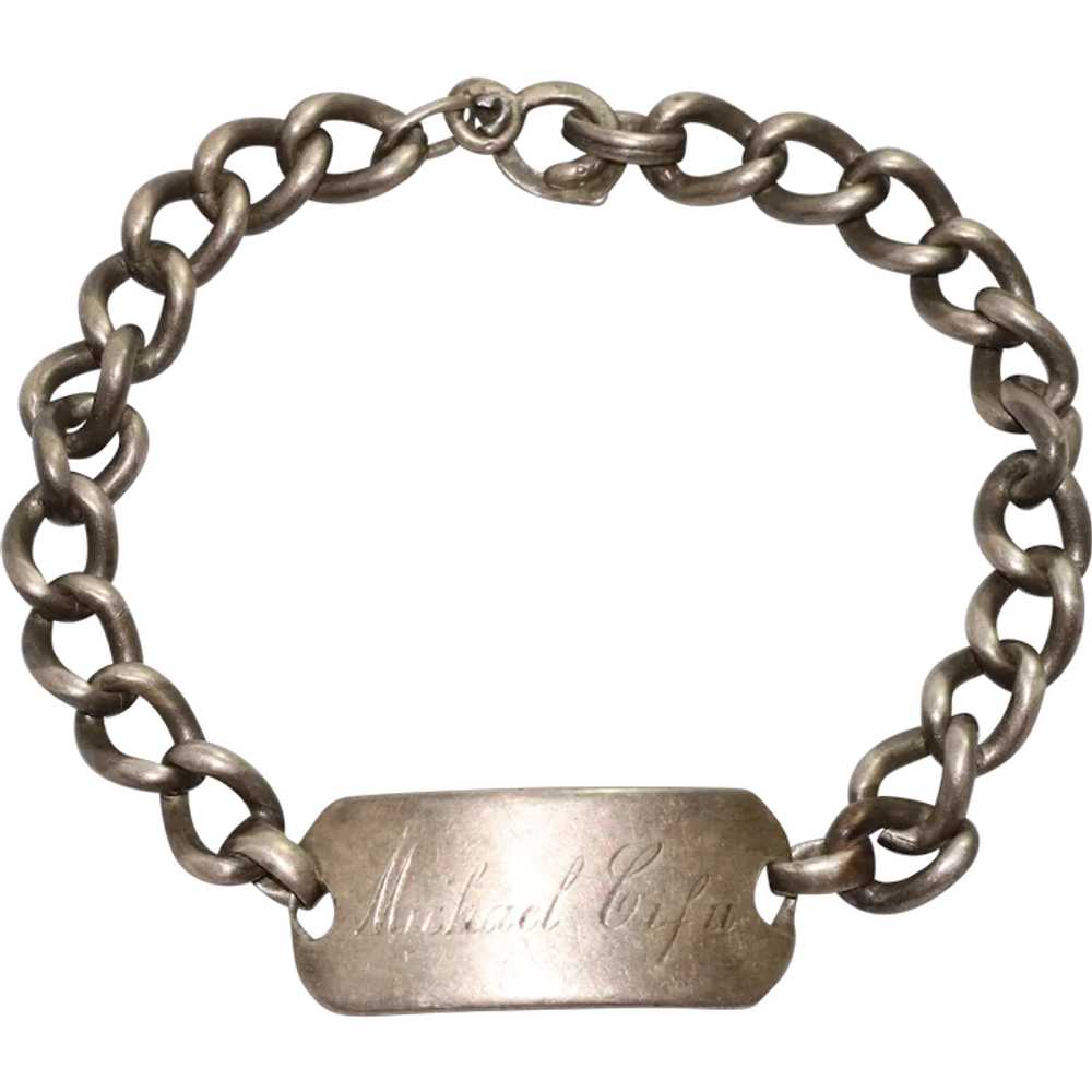 Vintage Sterling Silver I.D. Bracelet - image 1