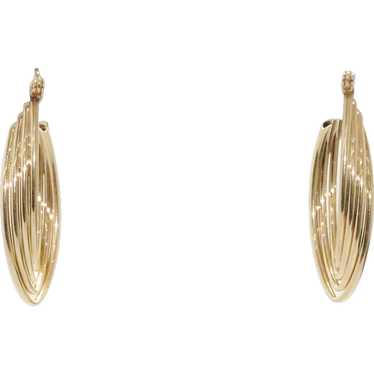 14KT Gold Layered Hoop Earrings