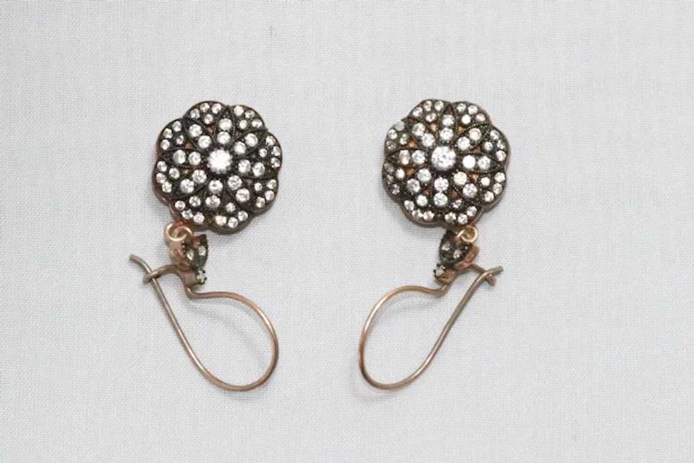 Vintage Sterling Silver Rose Gold Tone Earrings - image 2