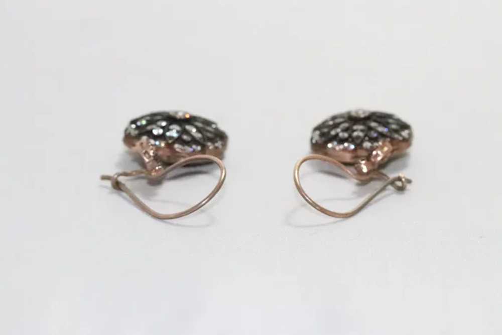 Vintage Sterling Silver Rose Gold Tone Earrings - image 3