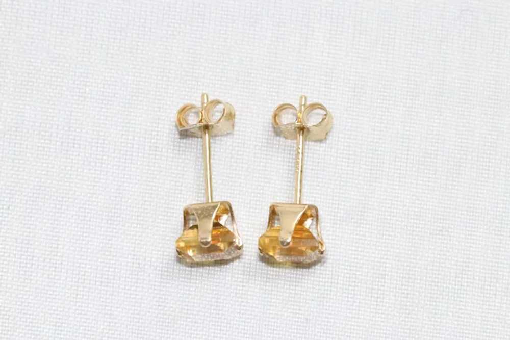 14 KT Gold Yellow Citrine Earrings - image 3