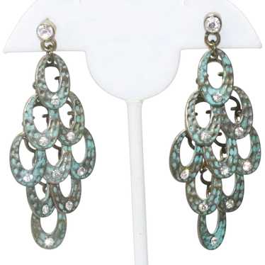 Vintage Costume Chandelier Earrings - image 1