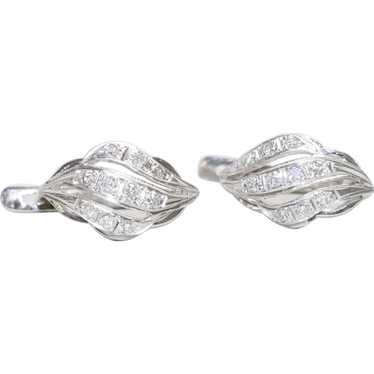 14K White Gold .42 CT Diamond Earrings