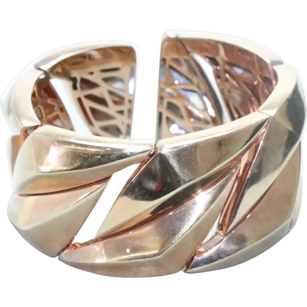 Roberto Coin Sterling Silver Rose Gold Overlay Bo… - image 1