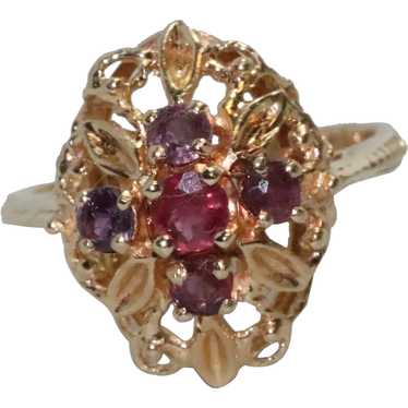 Vintage 14K Yellow Gold .65 CT Ruby Ring