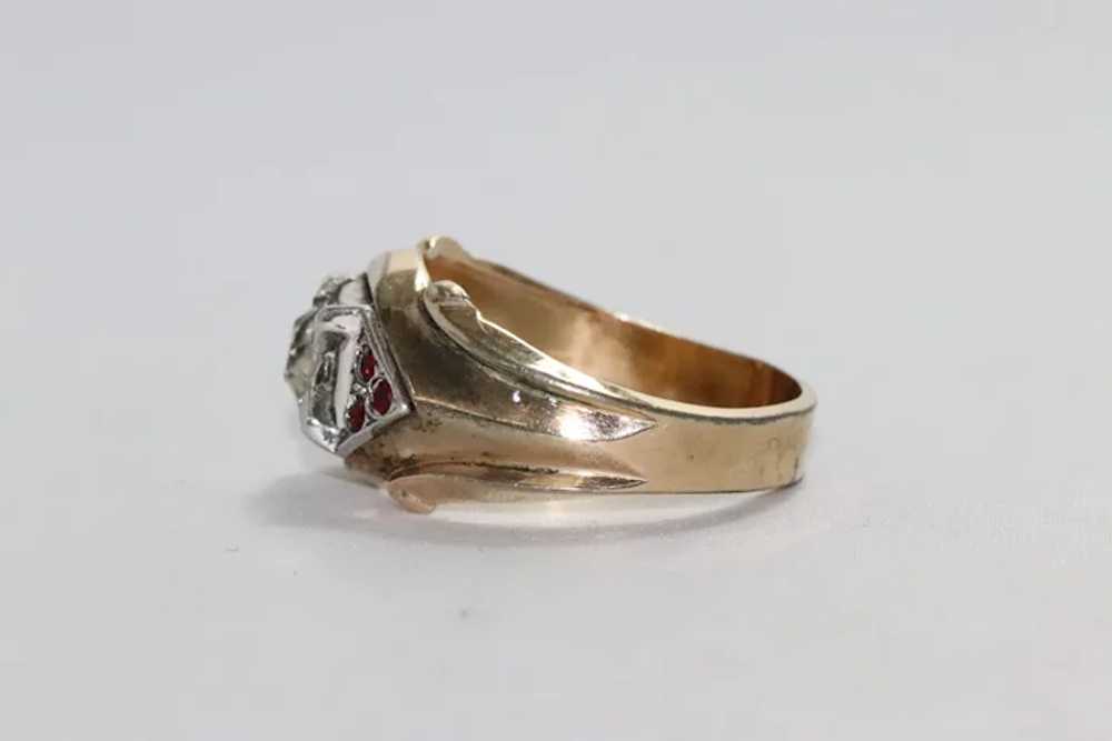 Vintage Sterling Silver 10 KT Gold Fill Ring - image 2