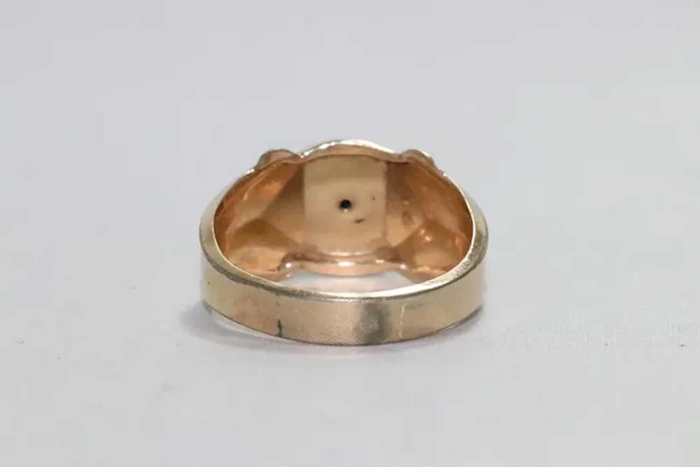 Vintage Sterling Silver 10 KT Gold Fill Ring - image 3