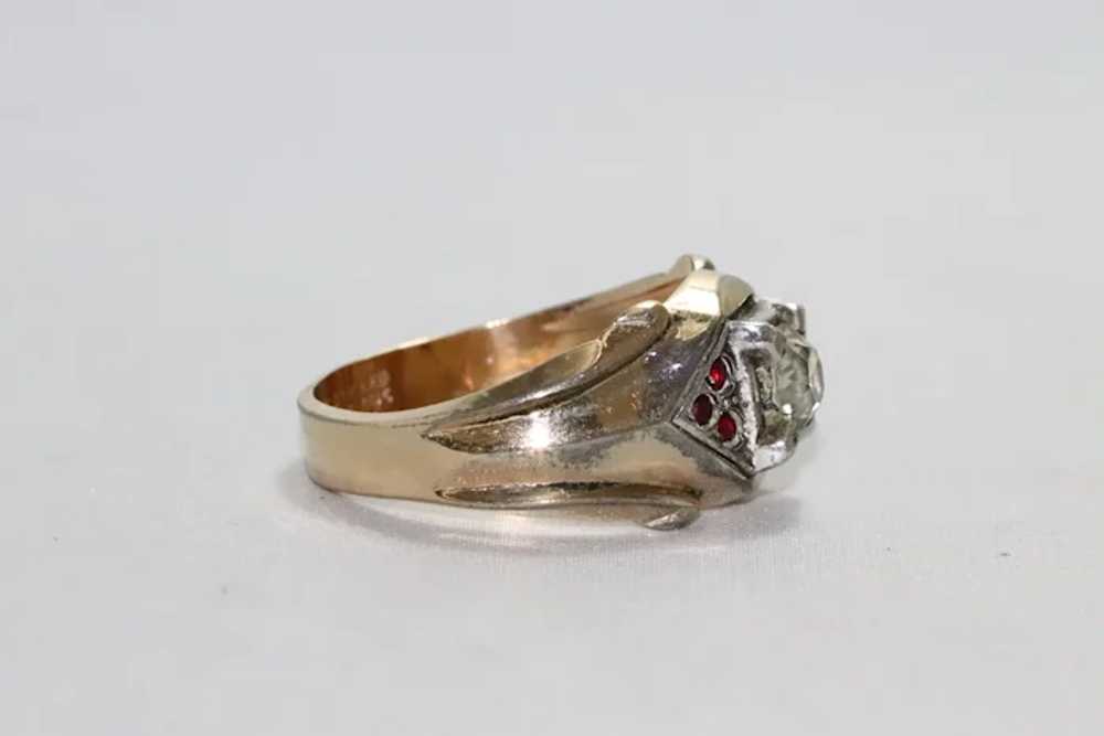 Vintage Sterling Silver 10 KT Gold Fill Ring - image 4