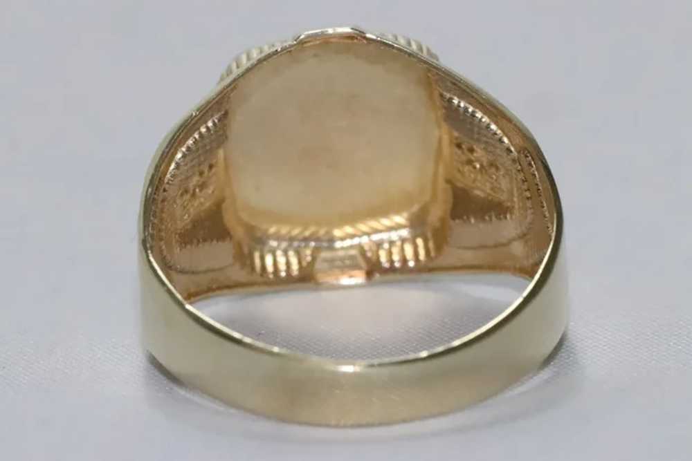 14K Two Toned Signet Ring - image 4