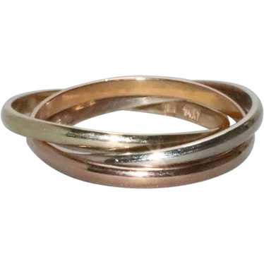 14 KT Tri-Colored Gold Ring