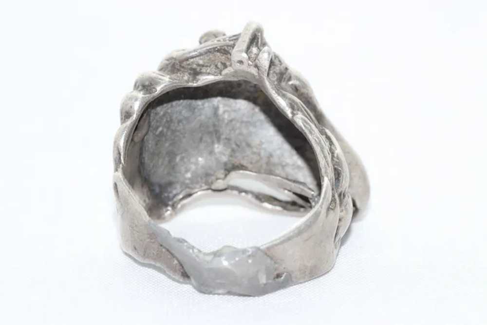 Vintage Silver Hand Made Horse Ring - image 4
