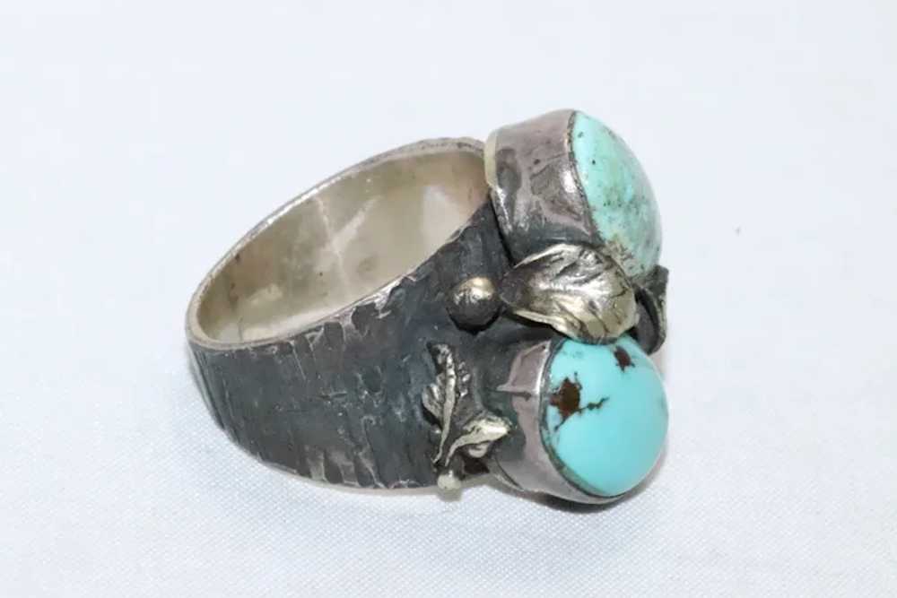 Sterling Silver Turquoise Stone Ring - image 2