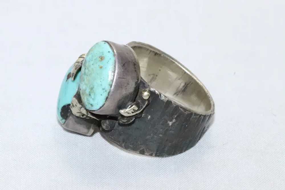 Sterling Silver Turquoise Stone Ring - image 4