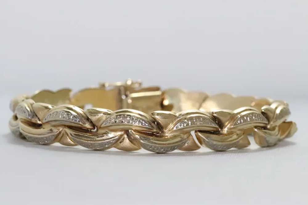 14 KT Yellow Gold Greek Bracelet - image 2