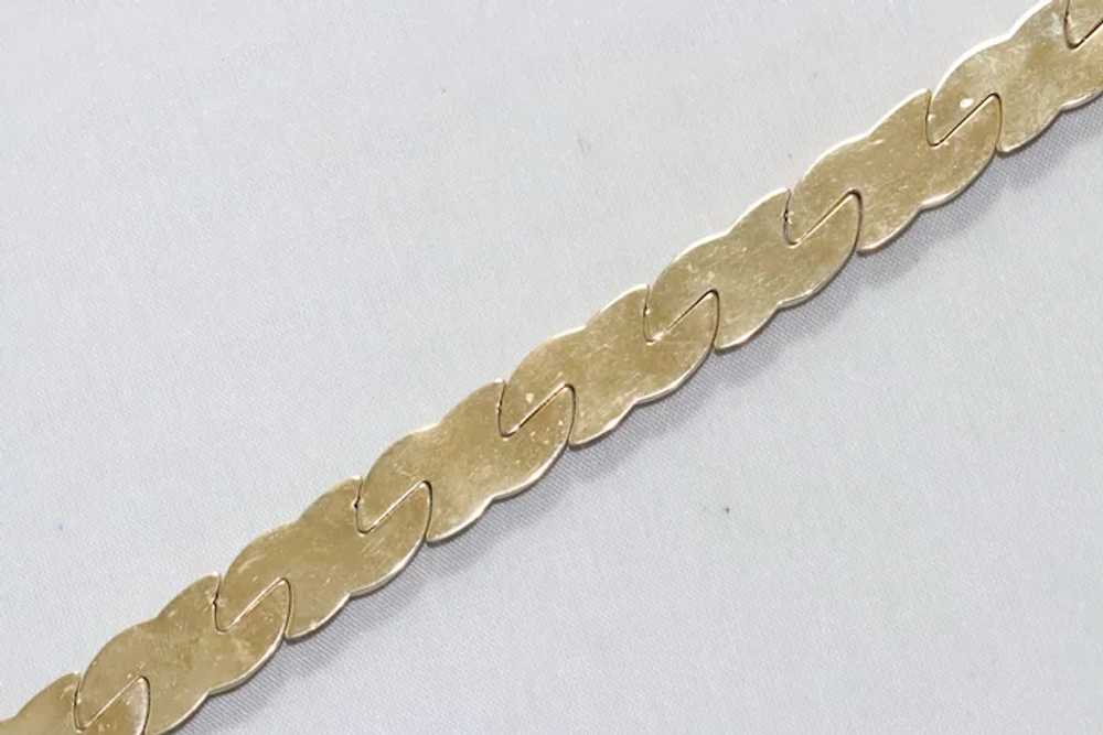 14 KT Yellow Gold Greek Bracelet - image 4