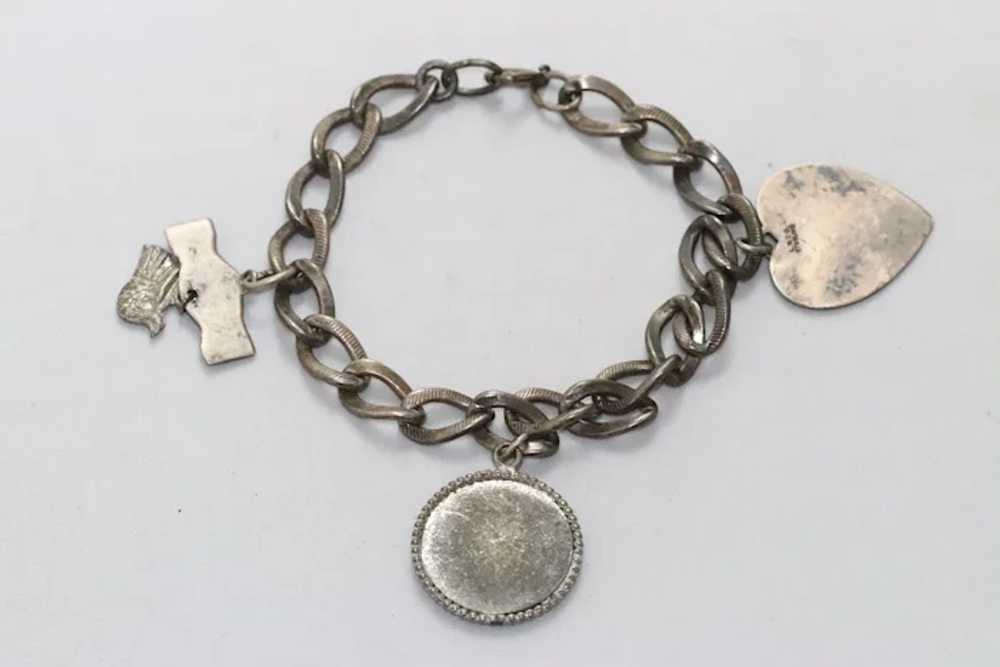 Vintage Sterling Silver Charm Bracelet - image 2