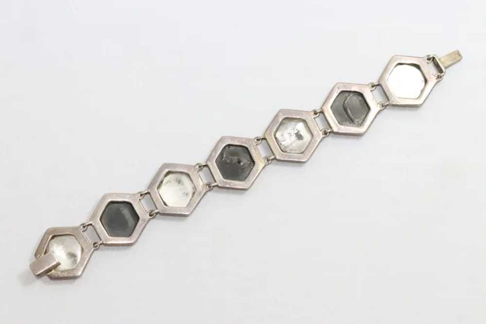 Vintage Onyx and Mother of Pearl Bracelet - image 5