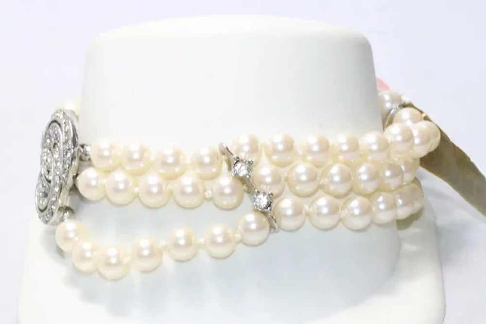 Vintage Lady of Spain Pearl Beaded Bracelet - image 4