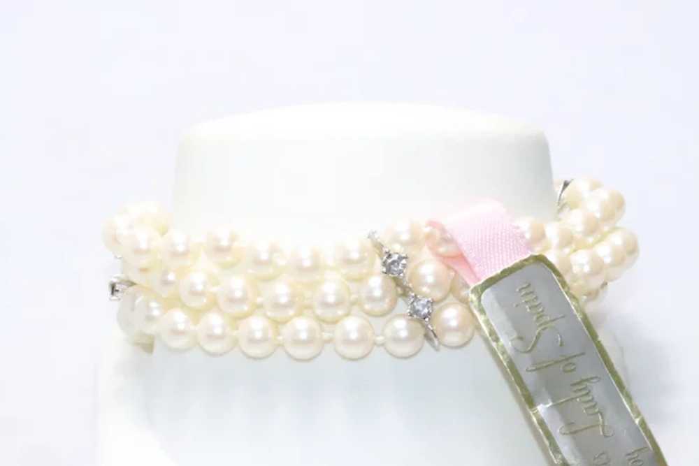 Vintage Lady of Spain Pearl Beaded Bracelet - image 5