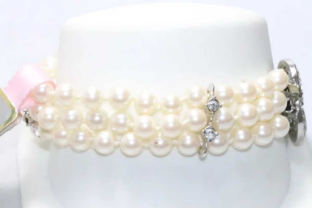 Vintage Lady of Spain Pearl Beaded Bracelet - image 6