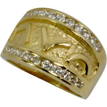 Estate Jewelry 14k Yellow Gold C/Z Ring