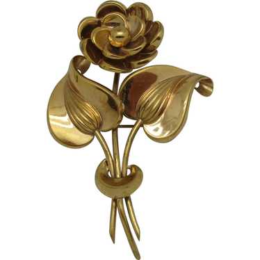 1940s Ornate Mexican Flower Brooch