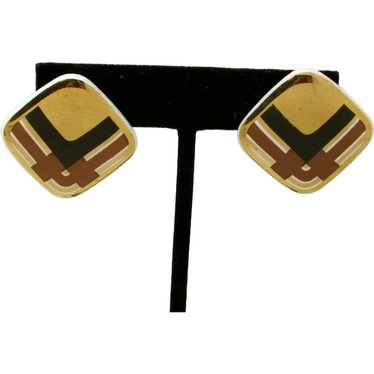 Mondrian Design Ceramic Earrings - image 1