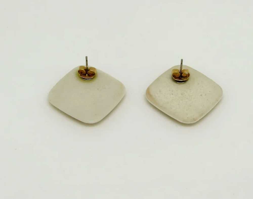 Mondrian Design Ceramic Earrings - image 3