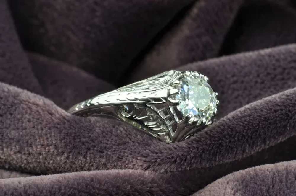 .85 Carat Old European Cut Diamond Engagement Ring - image 1