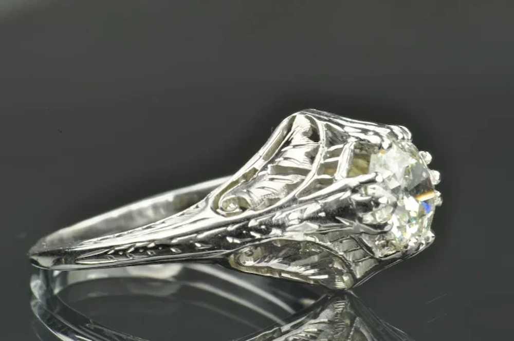 .85 Carat Old European Cut Diamond Engagement Ring - image 2