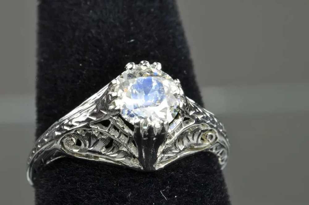 .85 Carat Old European Cut Diamond Engagement Ring - image 3