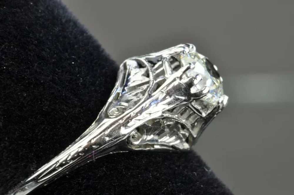 .85 Carat Old European Cut Diamond Engagement Ring - image 4