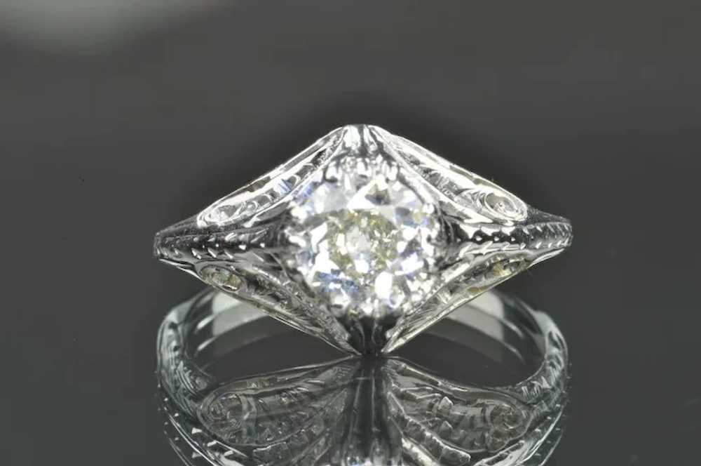 .85 Carat Old European Cut Diamond Engagement Ring - image 5