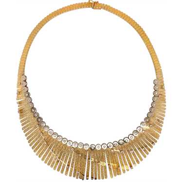 14K Gold Diamond Necklace - image 1