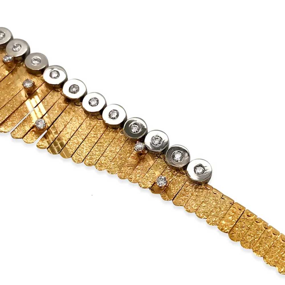 14K Gold Diamond Necklace - image 5