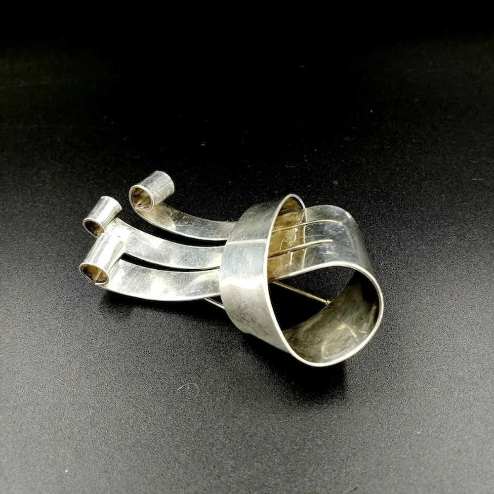 Napier Sterling Silver Fur Clip Vintage 1940s - image 10