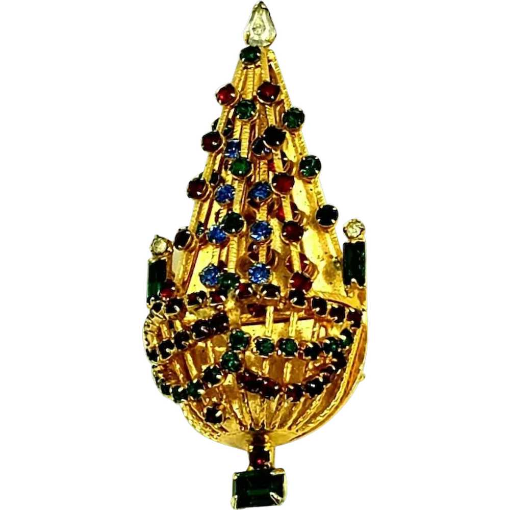 Joseph Warner Chandelier Christmas Tree Pin - image 1