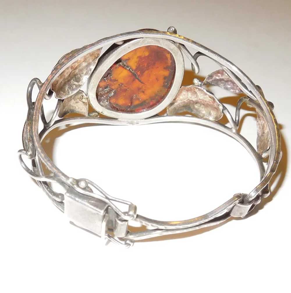 Natural Baltic Amber and Sterling Silver Bracelet - image 4