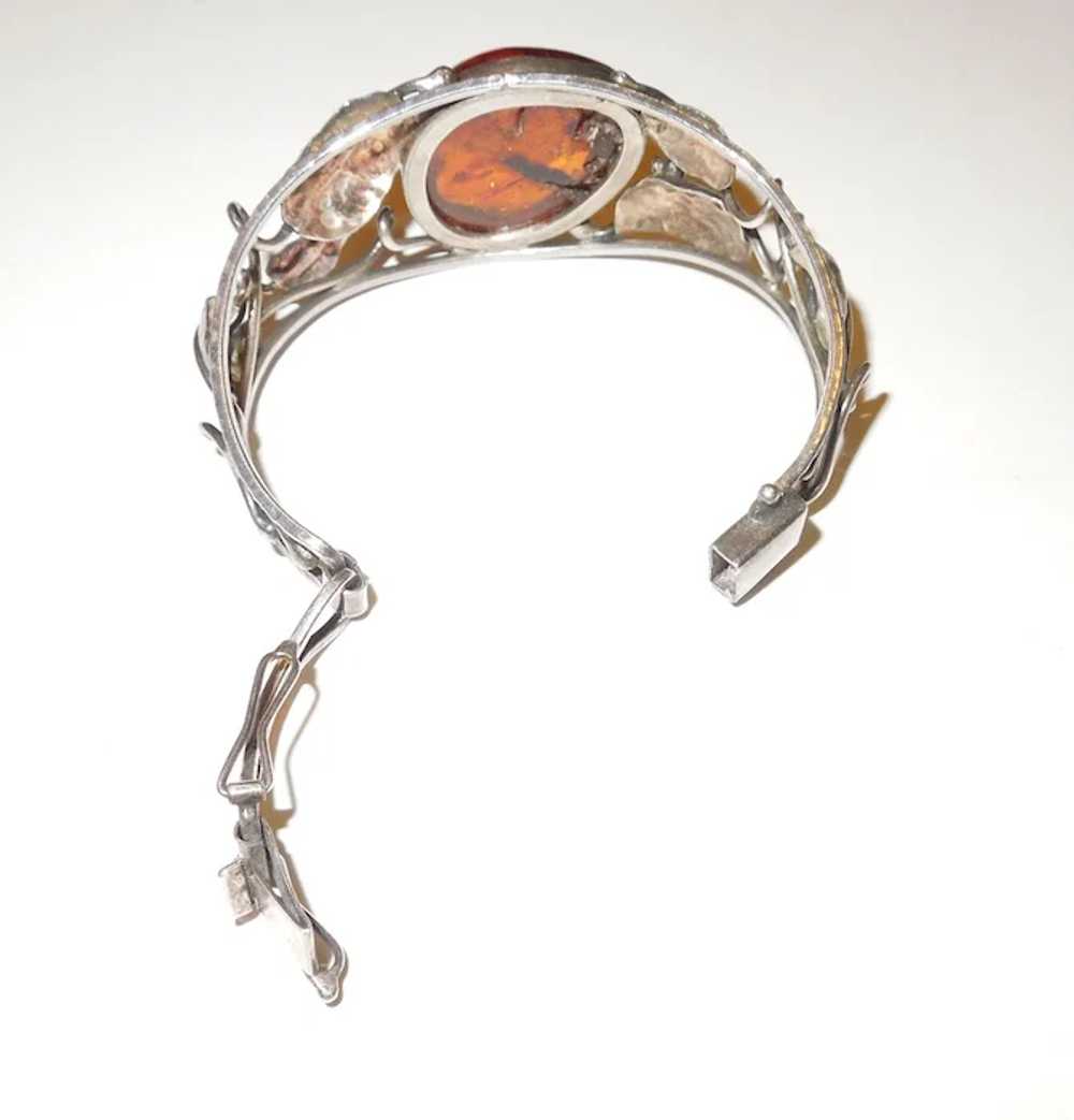 Natural Baltic Amber and Sterling Silver Bracelet - image 5