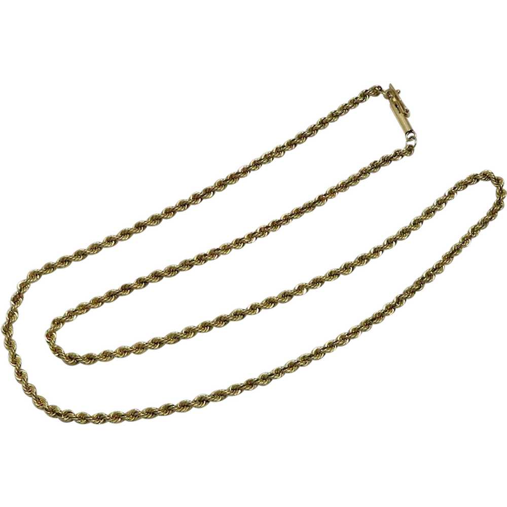 14k Yellow Gold Rope Chain, 18", 2.5 mm - image 1