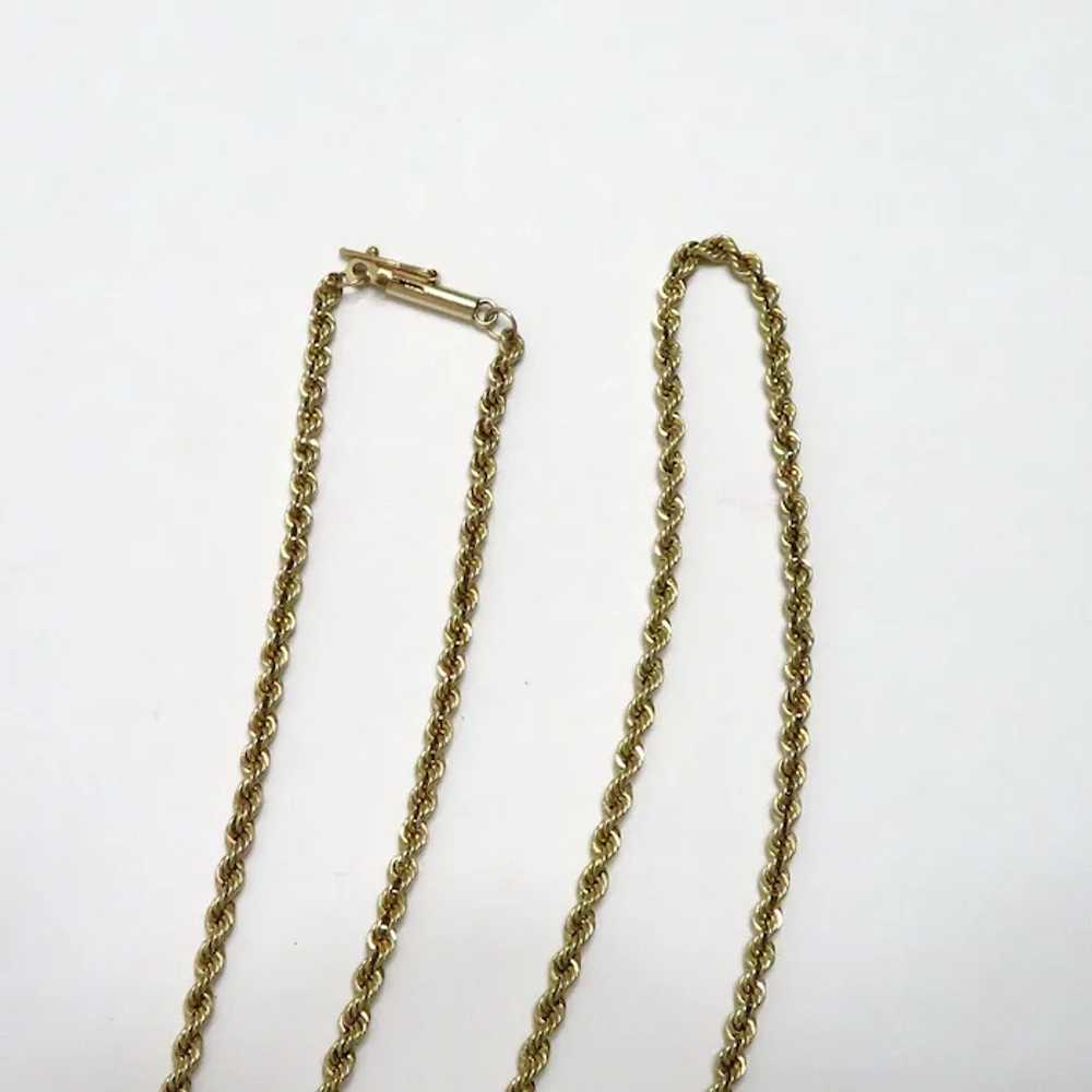 14k Yellow Gold Rope Chain, 18", 2.5 mm - image 3