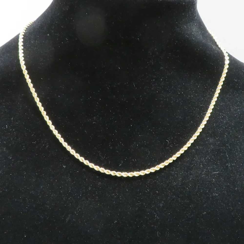 14k Yellow Gold Rope Chain, 18", 2.5 mm - image 4