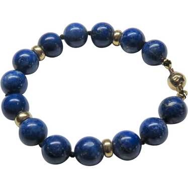 Lapis Lazuli and 14K Bracelet