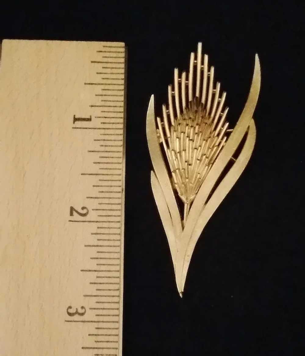Sheaf of Wheat Gold Pin by Crown Trifari Brooch M… - image 5