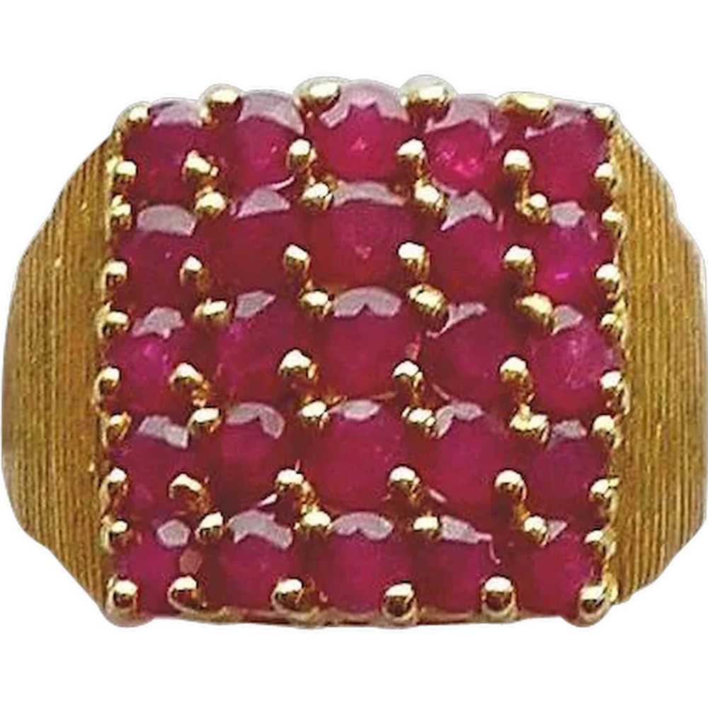 Ruby Ring 14kt Yellow Gold , Size 6 1/4 - image 1