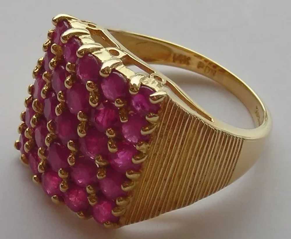 Ruby Ring 14kt Yellow Gold , Size 6 1/4 - image 2