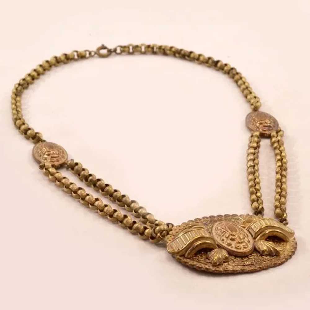 Stylish, Sexy Victorian Brass Necklace - image 5