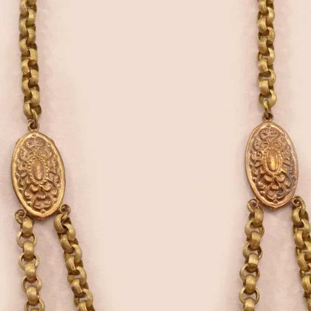 Stylish, Sexy Victorian Brass Necklace - image 6